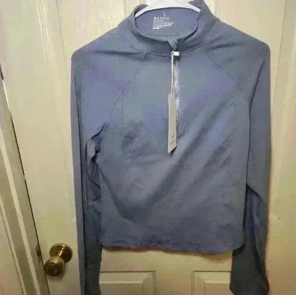 QUEENIEKE Womens Workout Shirt Lightweight Half Zip Pullover Running Track - Picture 4 of 8